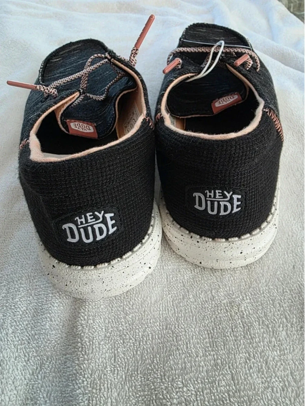 Hey Dude Wendy Funk Jersey women’s shoes in black, size US 8